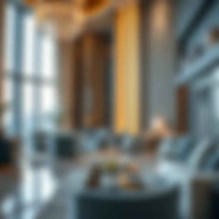 An interior shot of Al Adhab Tower, illustrating modern amenities and luxurious design that enhance its appeal.