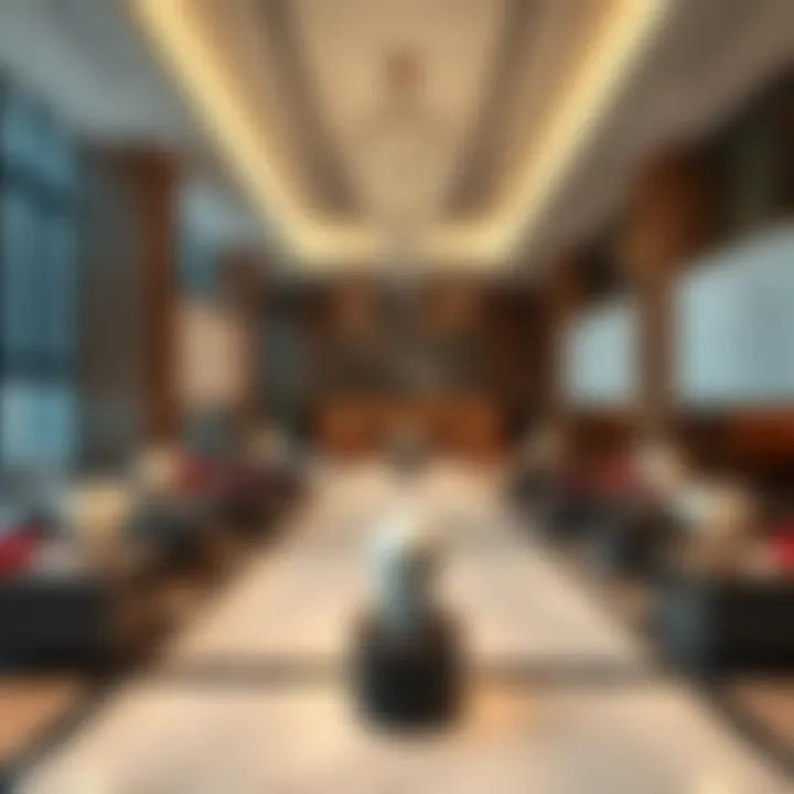 Inside the Luxurious Lobby of Al Habtoor Tower Luxurious lobby interior of Al Habtoor Tower showcasing modern design