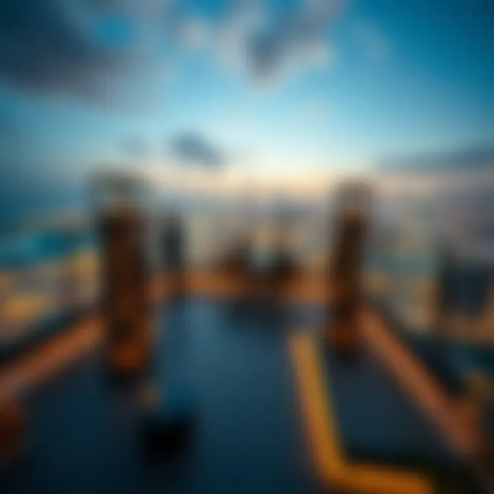 Panoramic Rooftop View from Al Habtoor Tower Panoramic rooftop view from Al Habtoor Tower highlighting the cityscape