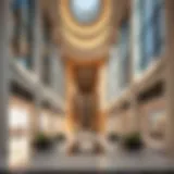 Stunning view of the Al Hudaiba Awards Building showcasing its unique architectural features