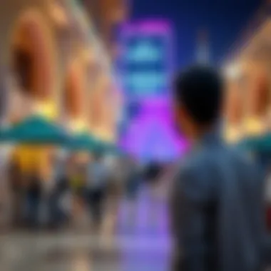 Artistic representation of community events held around Al Sabkha Building.