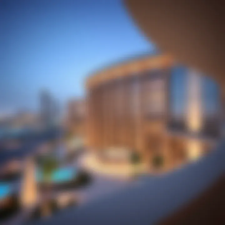 A panoramic view of Al Sabkha Building showcasing its unique architectural features.