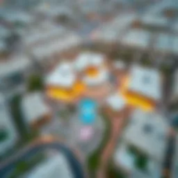 Aerial view of Al-Twar Centre showcasing the vibrant community and surrounding areas