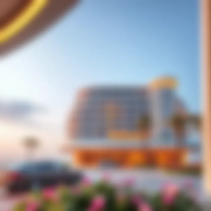 Stunning architectural view of AVA at Palm Jumeirah showcasing modern design.