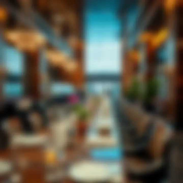 Dining area showcasing diverse cuisine options