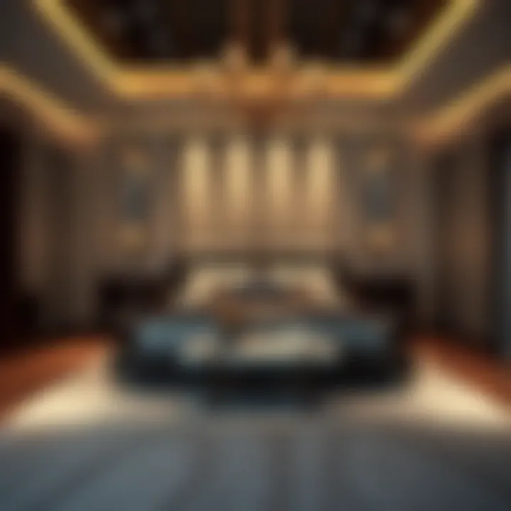 Luxurious bedroom interior emphasizing comfort and style