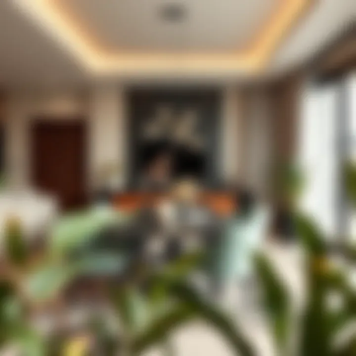 Stylish dining area with a blend of traditional and modern elements