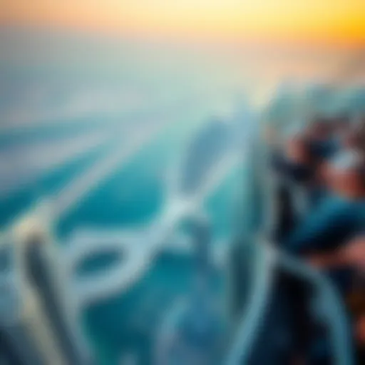 Aerial view of Dubai skyline showcasing the Sky View attraction