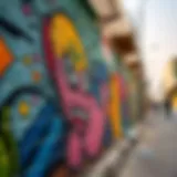 Vibrant street art in Al Quoz