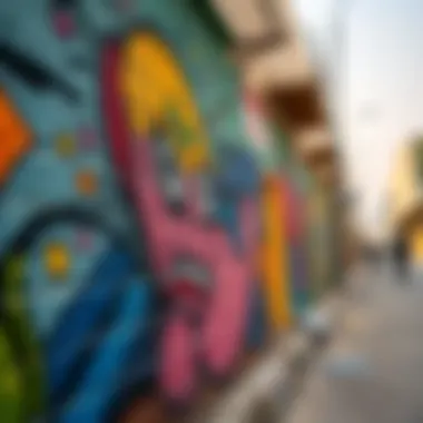 Vibrant street art in Al Quoz