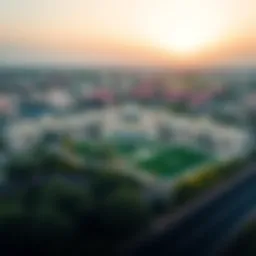 Aerial view of Dubai British School in Emirates Hills