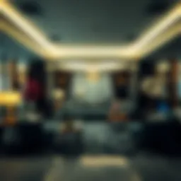 Luxurious seating area in Emirates Lounge