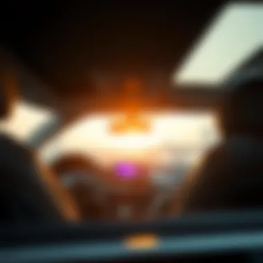 Features of Rental Cars in Dubai Interior of a rental car showcasing features