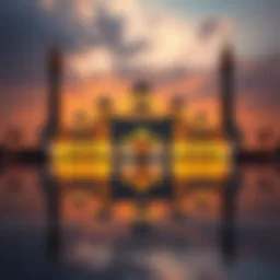 The stunning Sheikh Zayed Grand Mosque reflecting in the water at sunset