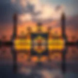 Sheikh Zayed Grand Mosque at Sunset The stunning Sheikh Zayed Grand Mosque reflecting in the water at sunset