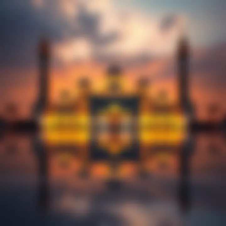 Sheikh Zayed Grand Mosque at Sunset The stunning Sheikh Zayed Grand Mosque reflecting in the water at sunset