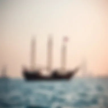 Traditional Dhow Sailing Traditional Dhow sailing in the Arabian Gulf, symbolizing cultural heritage