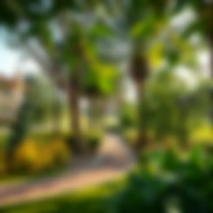Green Spaces in Economical Neighborhoods Green spaces and parks in an economical neighborhood
