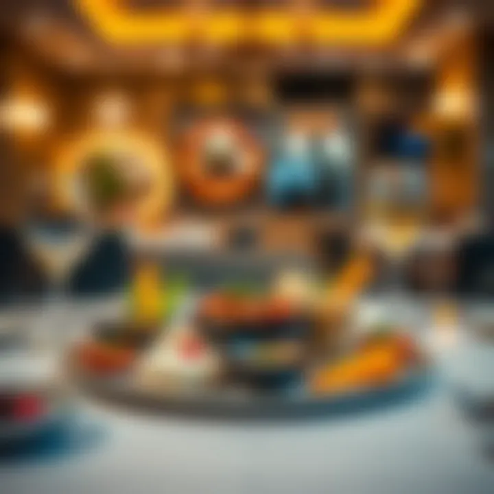 Contemporary Indian Cuisine: Art on a Plate An elegant dining setup showcasing contemporary Indian cuisine with artistic presentation