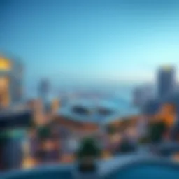 A panoramic view of Azur Dubai showcasing modern architecture