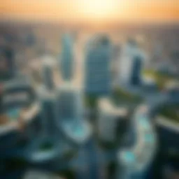 Aerial view of Barsha South showcasing urban landscape