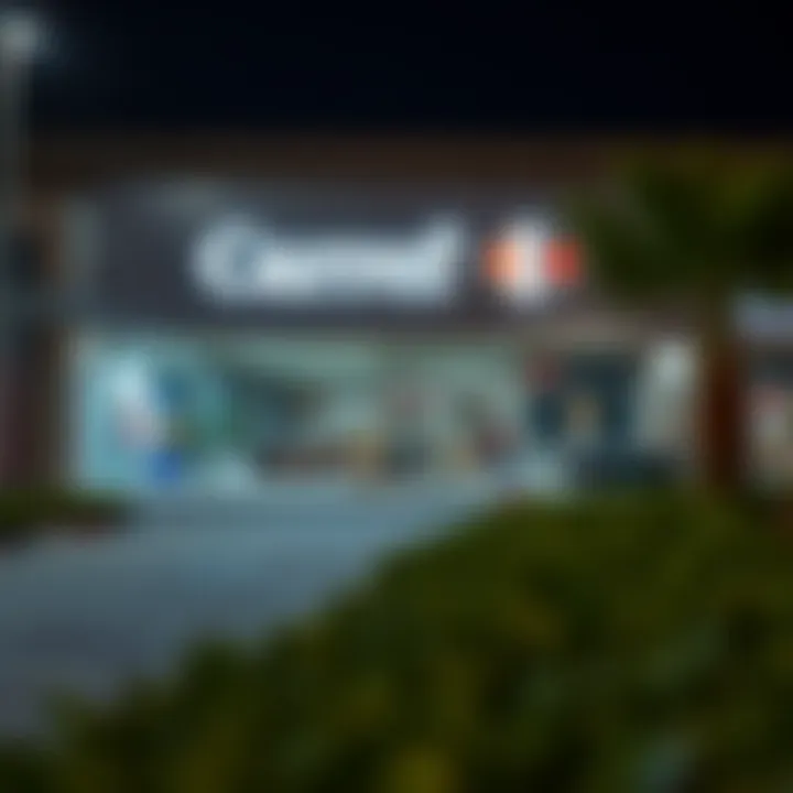 Welcoming exterior view of Carrefour in Damac Hills