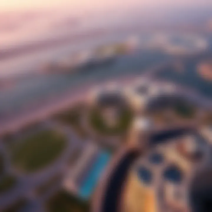 An aerial view of Cove Dubai's real estate developments and surrounding areas
