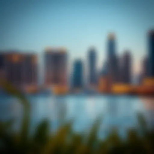 A stunning waterfront view showcasing Cove Dubai's luxurious skyline