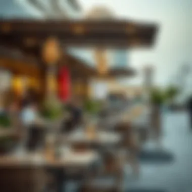 Diverse Dining at JBR A vibrant outdoor dining setting showcasing diverse cuisines