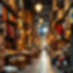 Vibrant souk showcasing a variety of goods