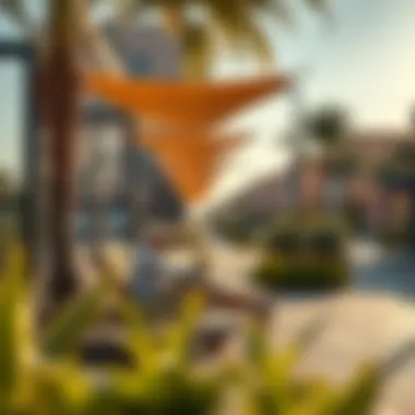 Vibrant lifestyle surrounding دريم بوت دبي, featuring parks and leisure areas