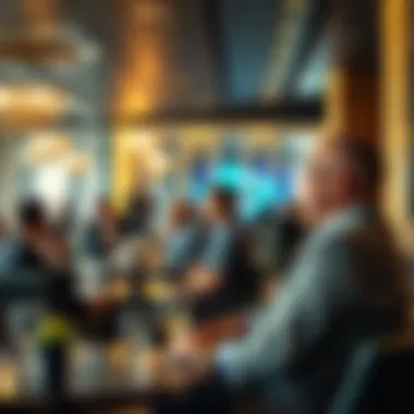 Professional Networking in Action Professional networking in a Dubai lounge