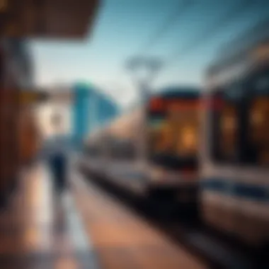 Metro train arriving at Dubai Creek Station