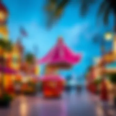 Theme Park Attractions in Dubai Land Vibrant attractions at a theme park in Dubai Land