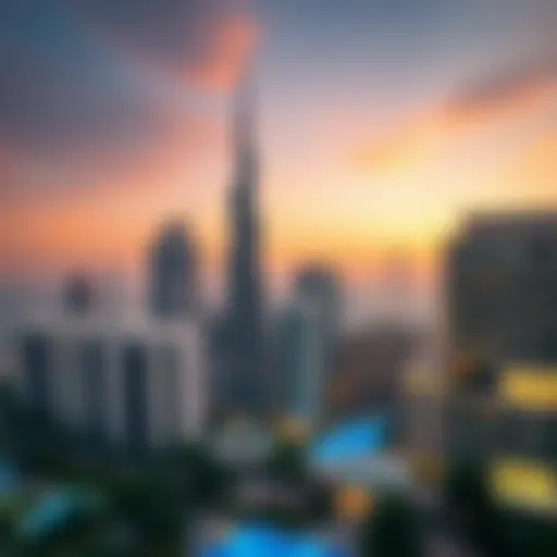 Skyline of Elite Properties in Dubai Luxurious skyline view of Dubai's elite real estate properties