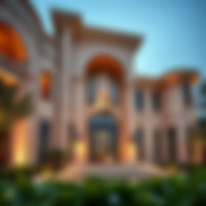 Architectural Beauty of a Dubai Villa Architectural detail of a luxury villa in Dubai