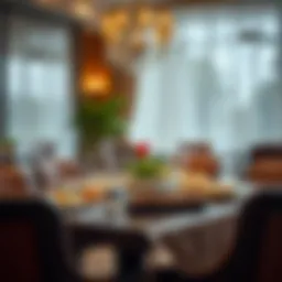 An elegant dining setup showcasing local delicacies