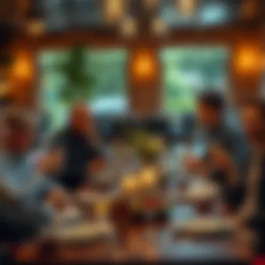 Creating Memorable Moments Over Dinner A group of friends enjoying a delightful meal together