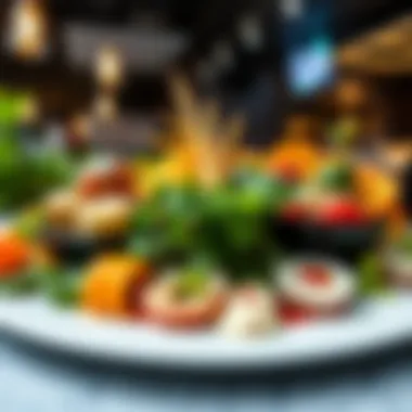 A World of Flavors on Your Plate A vibrant array of global cuisines beautifully arranged