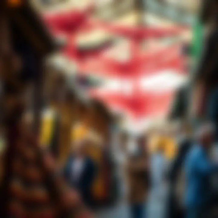 Vibrant marketplace atmosphere of Souk Al Bahar