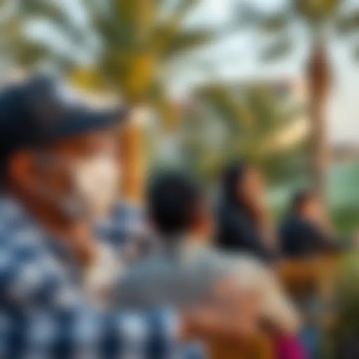 Community engagement events held in the serene environment of مبزرة الخضراء العين