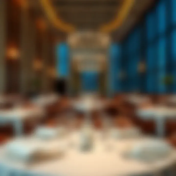 Elegant Dining Experience Elegant dining area at Hilton Hotel Creek featuring exquisite table settings