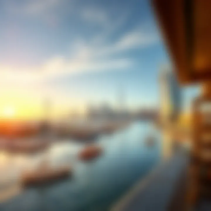 Stunning View of Dubai Creek Stunning view of Dubai Creek from Hilton Hotel, capturing the city skyline