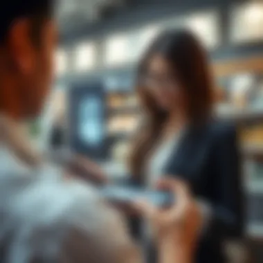 Homebuyer reviewing listings on a digital device