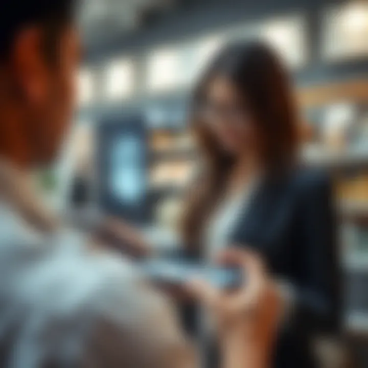 Homebuyer reviewing listings on a digital device