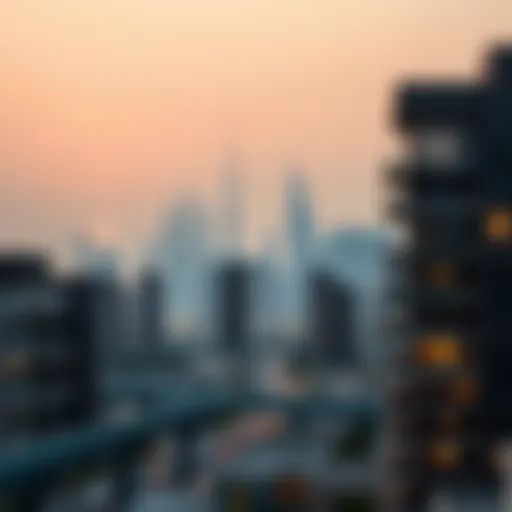 Stunning Dubai skyline with residential buildings