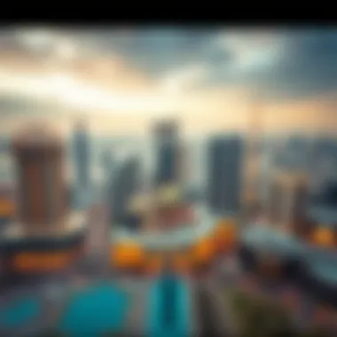 Panoramic shot of Dubai showcasing imperial buildings