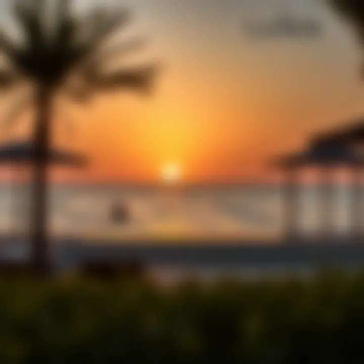 Stunning sunset view over La Mer Beach creating a serene atmosphere