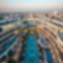 Aerial view showcasing the architectural brilliance of Madinat Zayed Mall