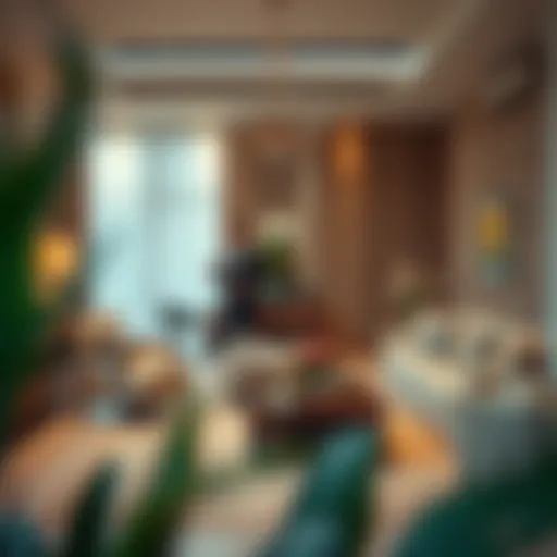 Elegant living space showcasing domestic help